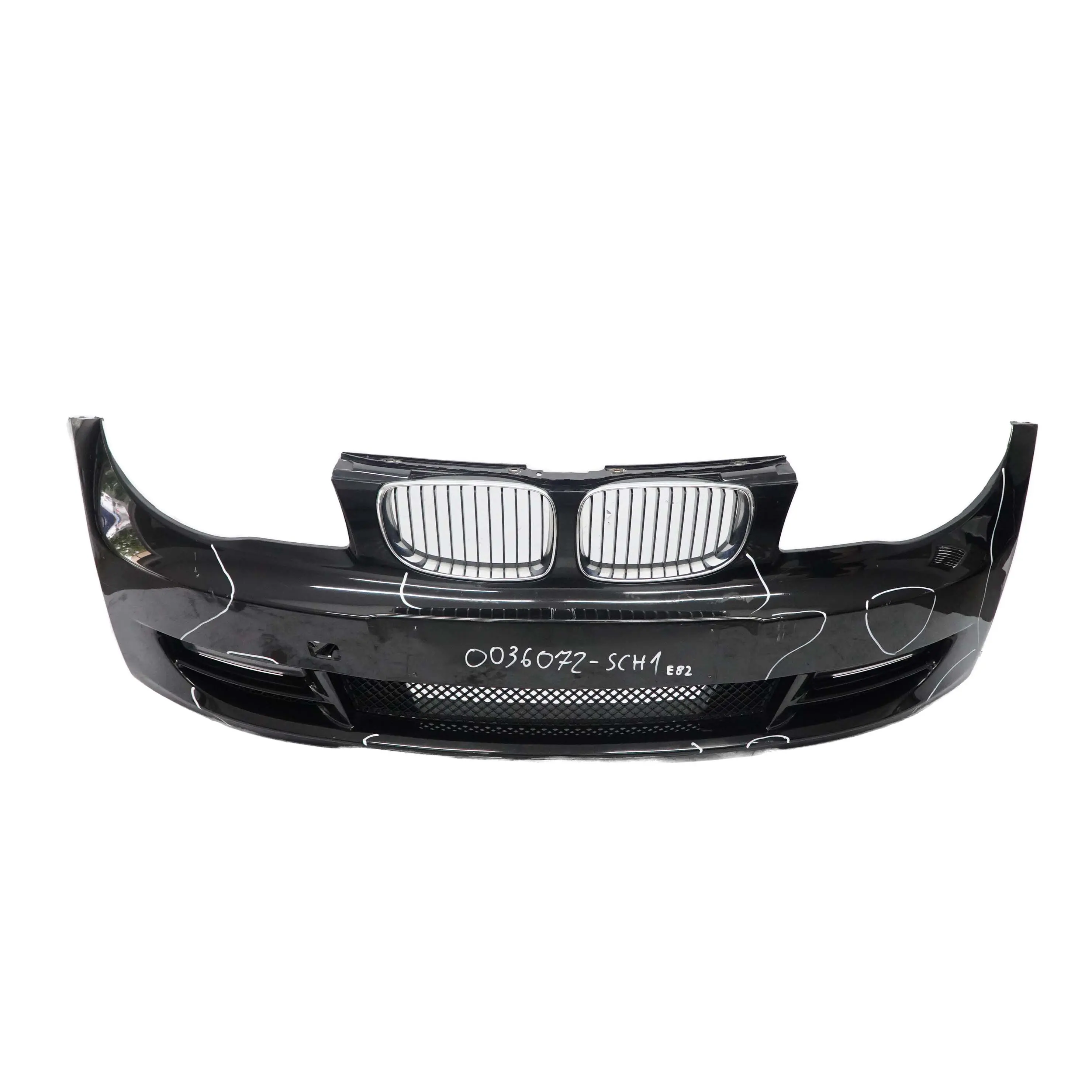 Front Bumper BMW E82 E88 Complete Trim Cover Panel Schwarz 2 Black - 668