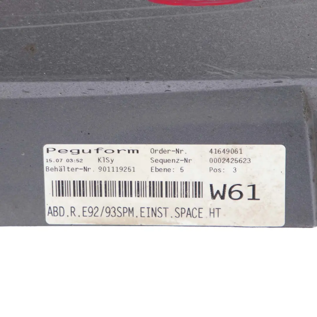 BMW E92 E93 M Sport Sill Strip Side Skirt Right O/S Spacegrau Space Grey - A52