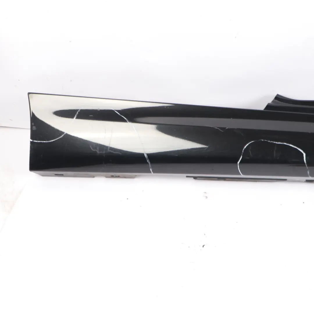 BMW E81 E82 Side Skirt Sill Strip Cover Right O/S Black Sapphire Metallic - 475