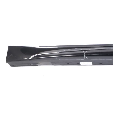 BMW E81 E82 E88 Sill Strip Side Skirt Left N/S Black Sapphire Metallic - 475