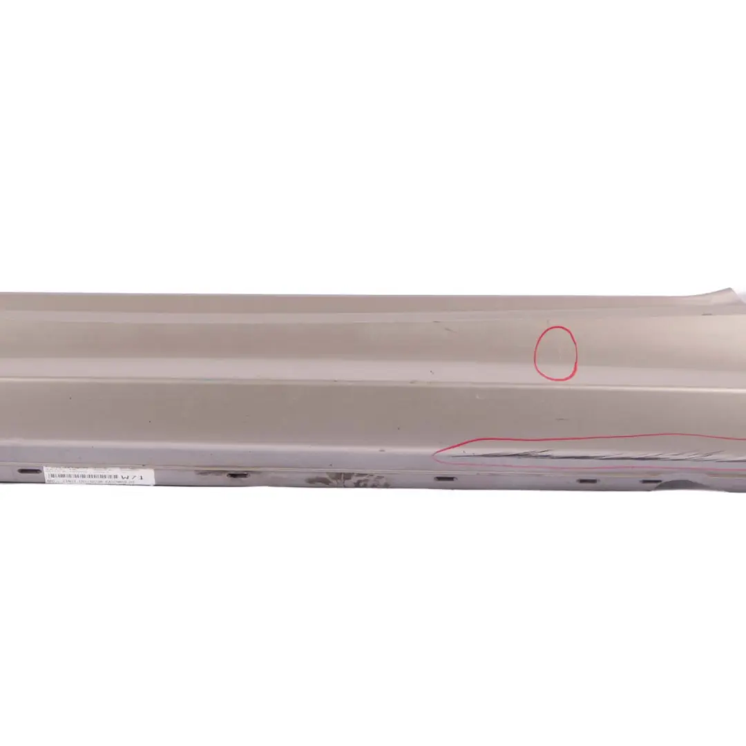 BMW 1 E81 E82 E88 Sill Strip Side Skirt Left N/S Kaschmirsilber Silver - A72