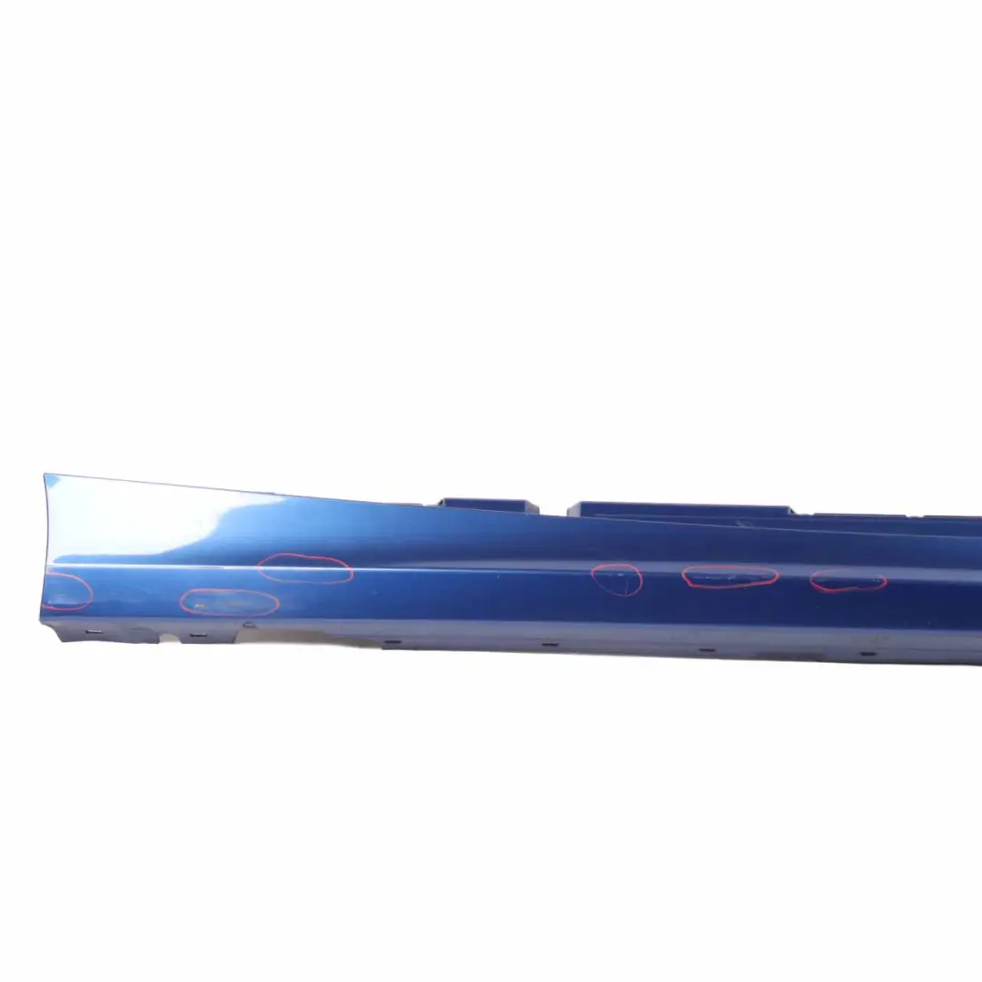 BMW E87 LCI Side Skirt Sill Strip Right O/S Montegoblau Blue Metallic - A51