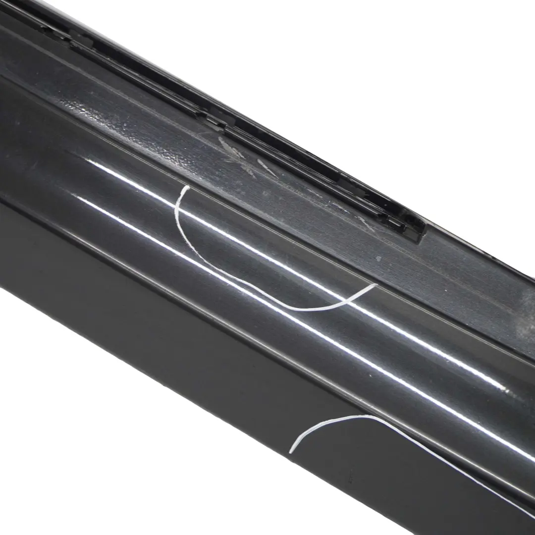 BMW E87 LCI Faldon lateral izquierdo Sill Strip Negro Zafiro Metalico - 475