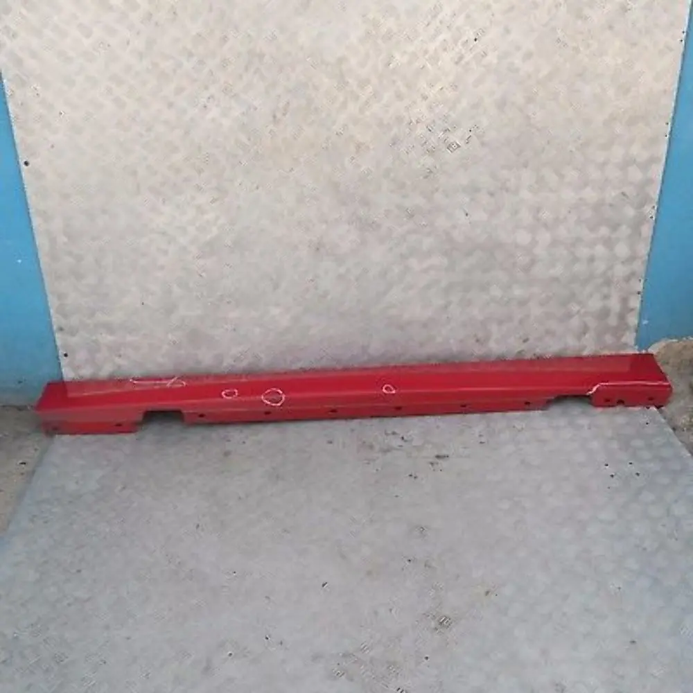 BMW E87 LCI Sill Strip Faldón Lateral Izquierdo Karmesinrot Rot Rojo - A61