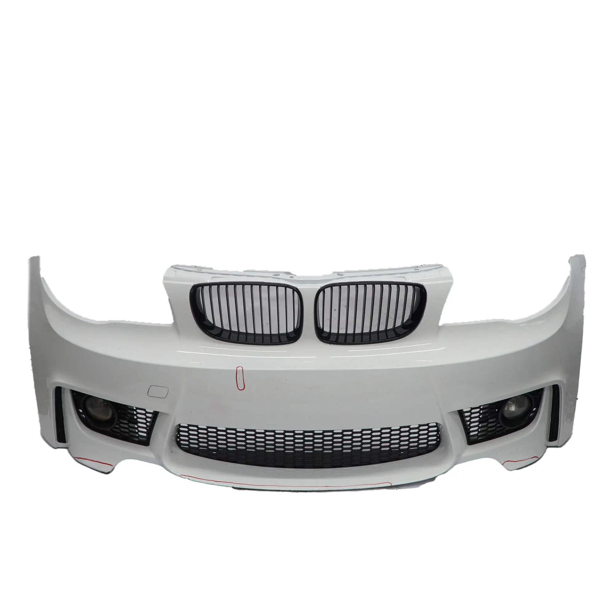 BMW E82 E88 Front Bumper M Sport Look Trim Panel Alpinweiss Alpine White - 300