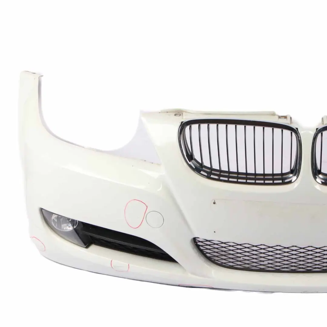 BMW E90 LCI Front Bumper Trim Panel Complete Alpinweiss 3 White - 300