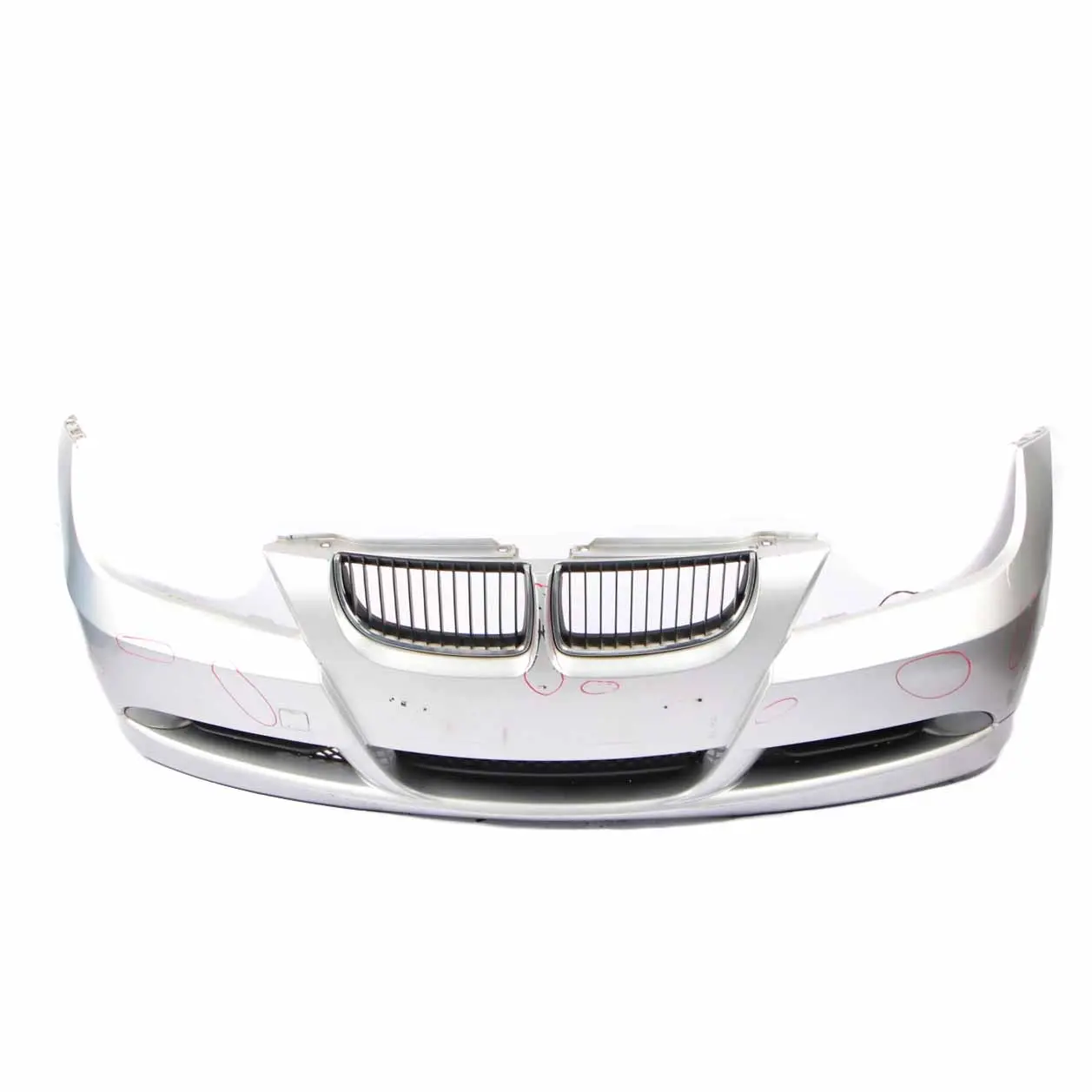 Front Bumper BMW E90 E91 LCI Trim Panel Complete Titansilber Silver - 354