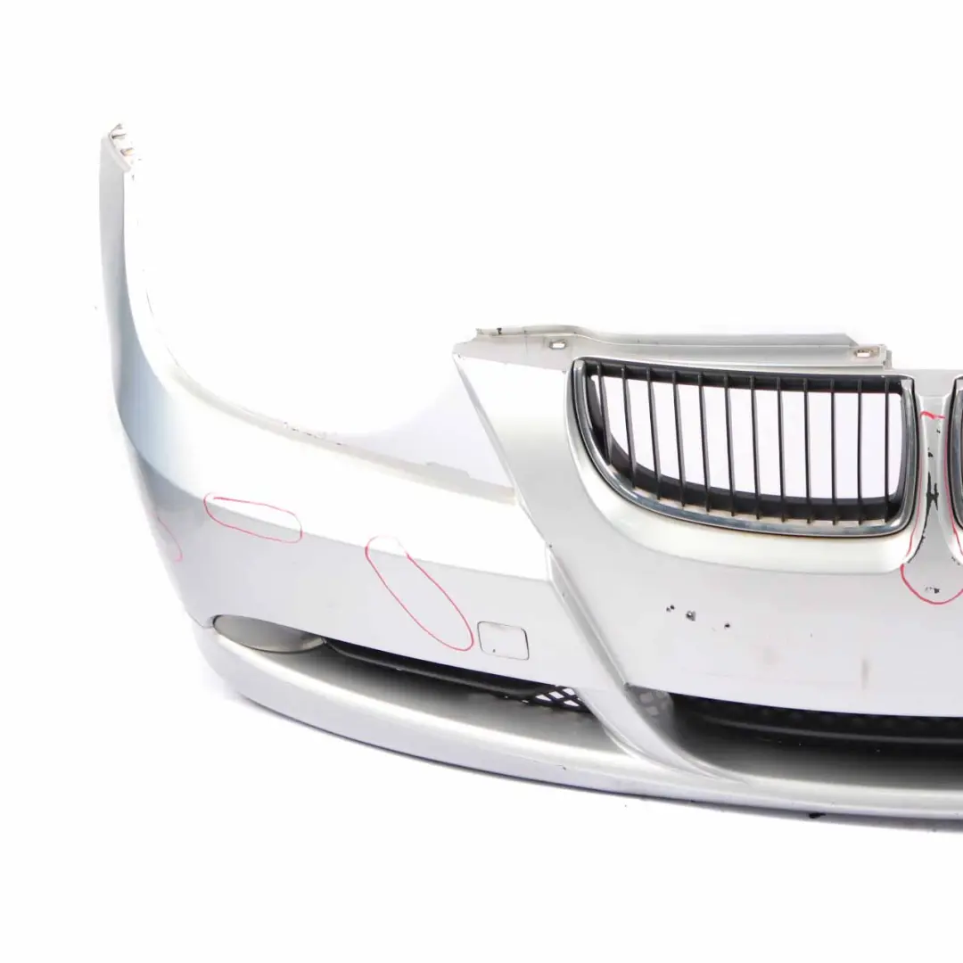 Front Bumper BMW E90 E91 LCI Trim Panel Complete Titansilber Silver - 354