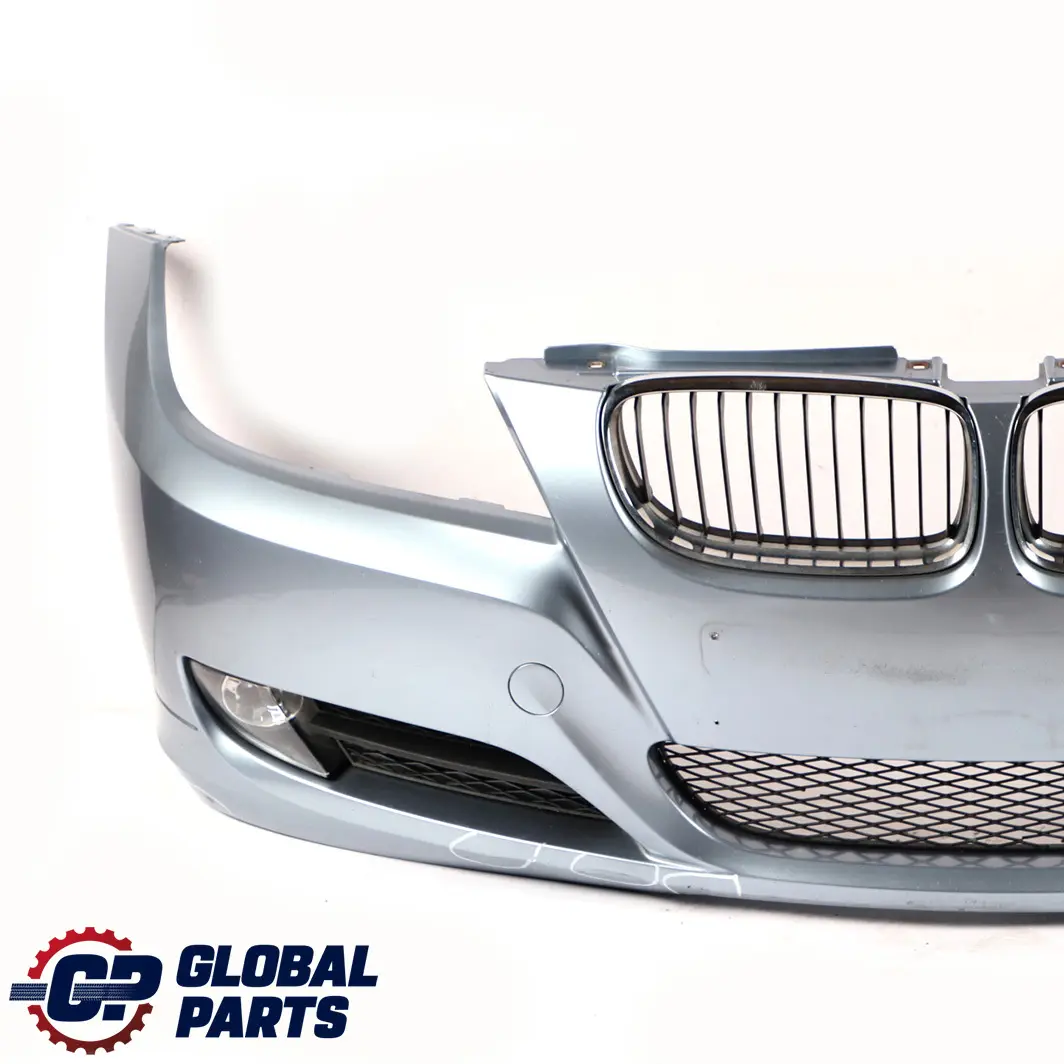 BMW 3 E90 E91 LCI 1 Front Bumper Trim Panel Complete Bluewater Metallic - 896