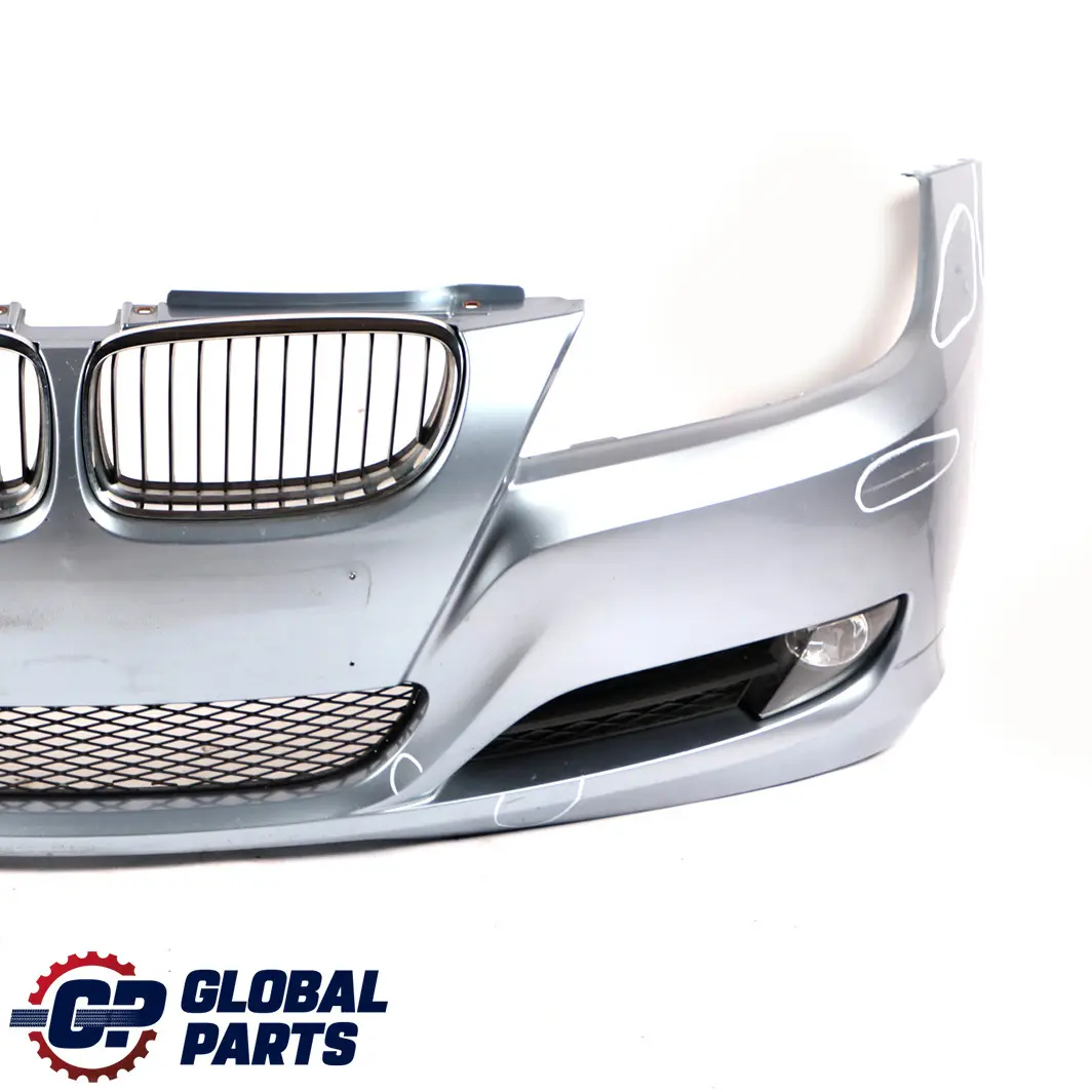 BMW 3 E90 E91 LCI 1 Front Bumper Trim Panel Complete Bluewater Metallic - 896