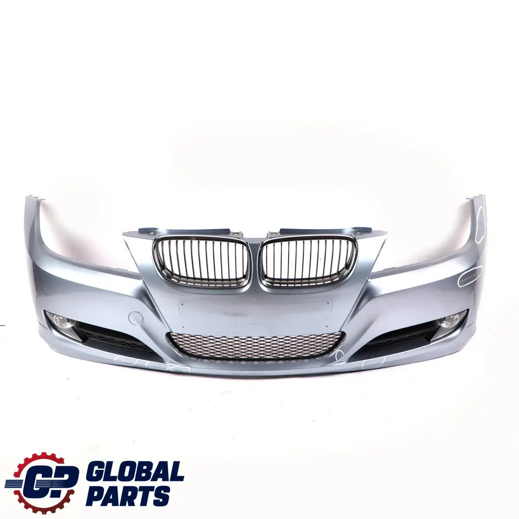 BMW 3 E90 E91 LCI 1 Front Bumper Trim Panel Complete Bluewater Metallic - 896