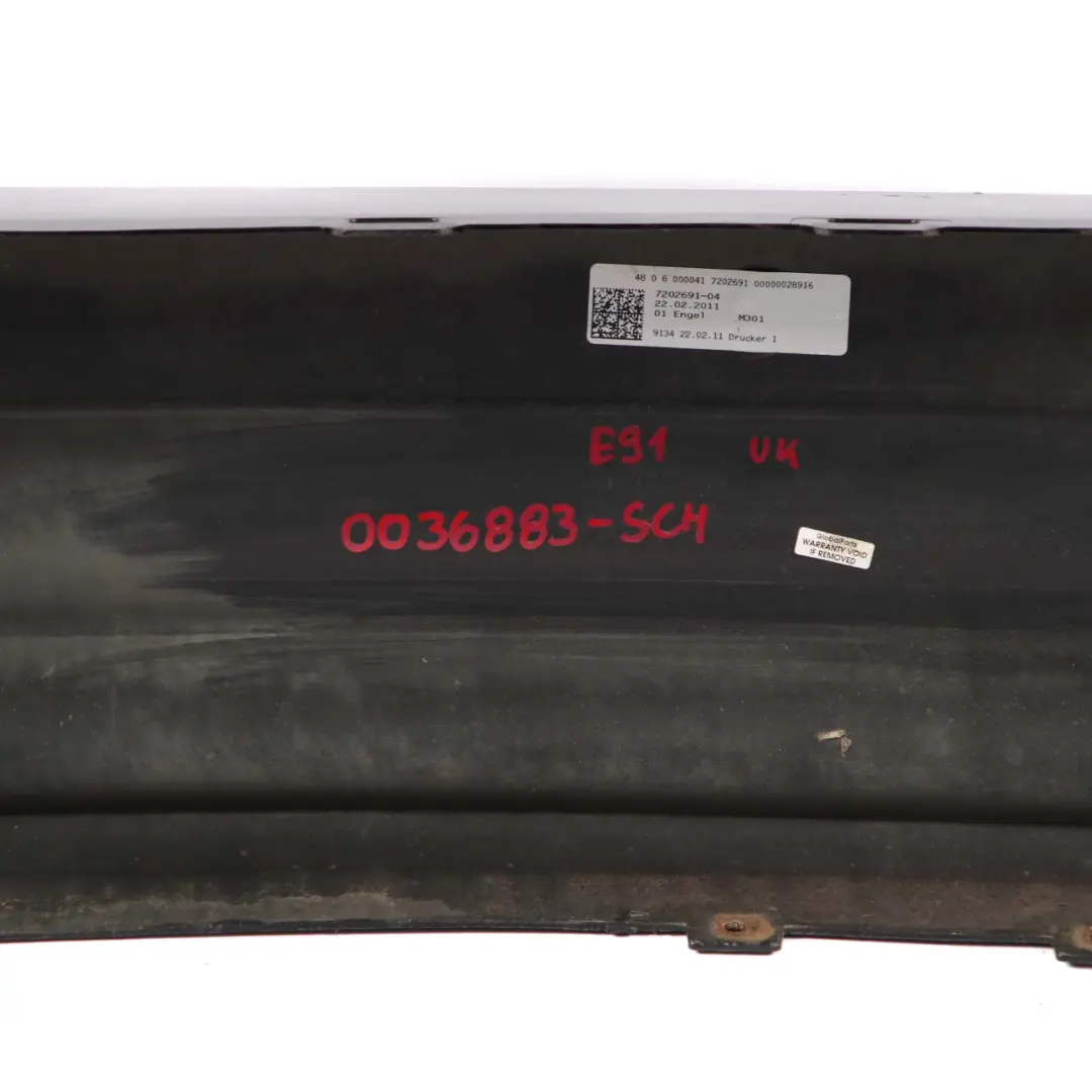 BMW 3 E91 LCI Touring Rear Bumper Trim Panel Schwarz 2 Black - 668