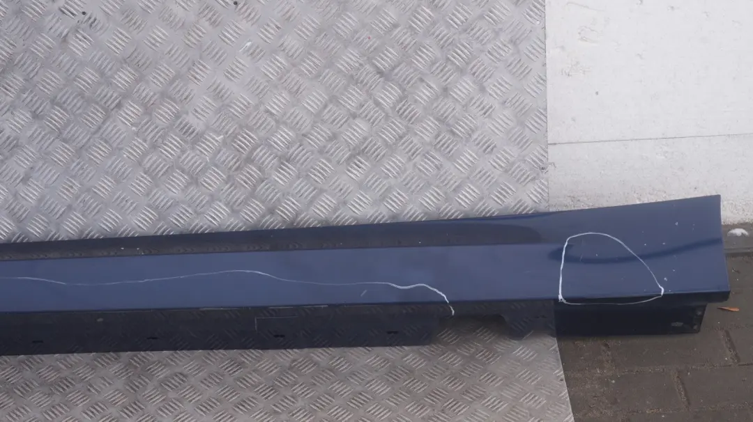 BMW E90 E91 LCI 1 Left Sill Strip Side Skirt Deep Sea Blue A76