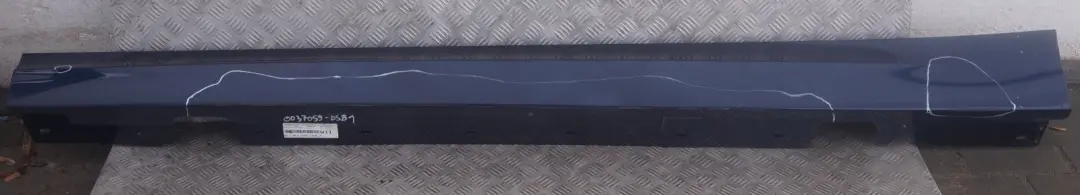 BMW E90 E91 LCI 1 Left Sill Strip Side Skirt Deep Sea Blue A76