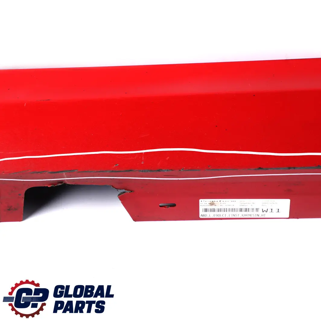 BMW E90 E91 LCI Cover Sill Strip Side Skirt Left N/S Karmesinrot Red A61