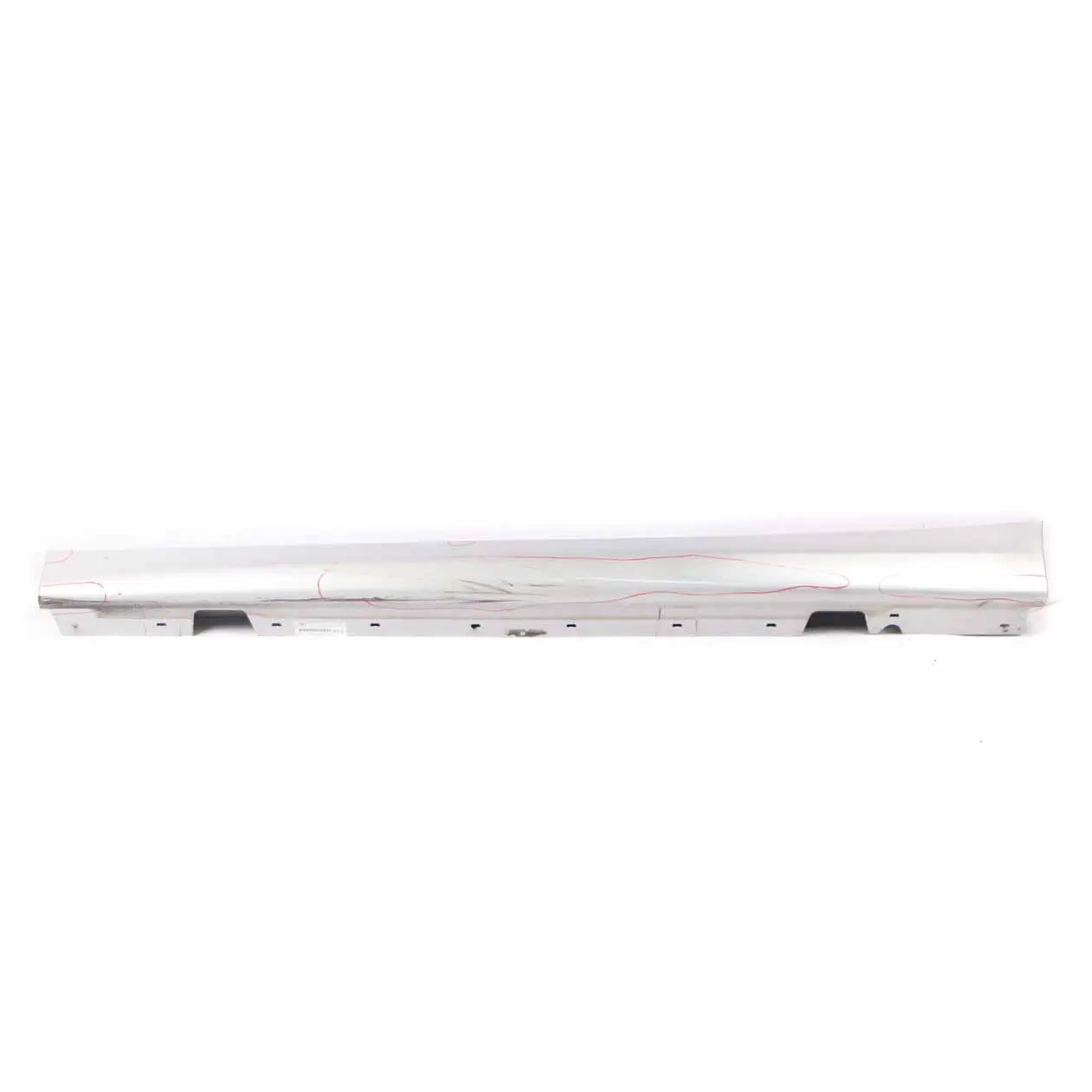 BMW E90 LCI Side Skirt Sill Strip Left N/S Titansilber Silver Metallic - 354