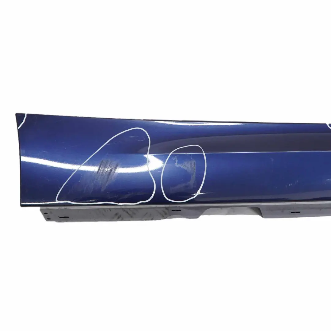 BMW E90 LCI Side Skirt Sill Strip Right O/S Tiefseeblau Deep Sea Blue - A76