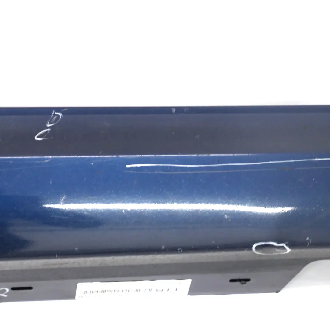 BMW E90 LCI Side Skirt Sill Strip Right O/S Tiefseeblau Deep Sea Blue - A76