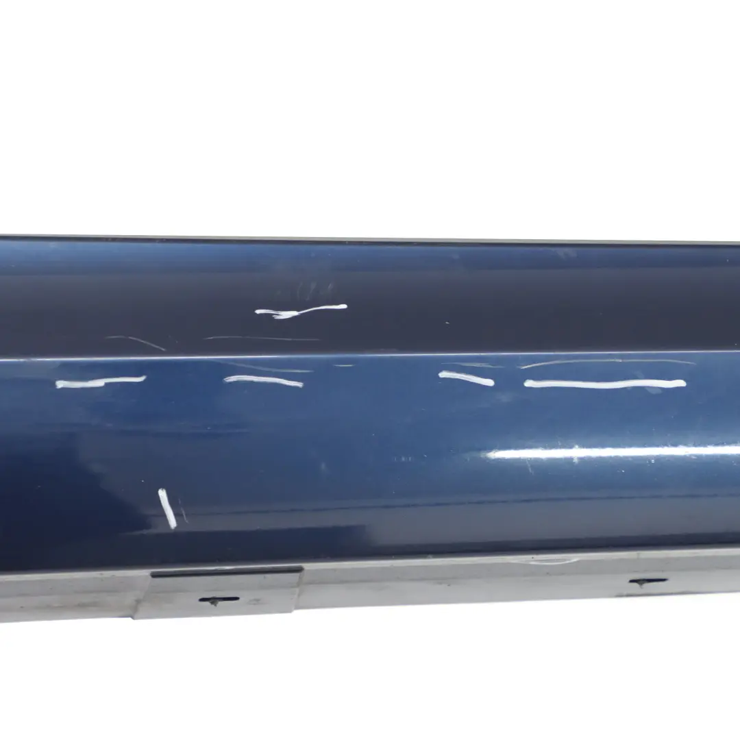 BMW E90 LCI Side Skirt Sill Strip Right O/S Tiefseeblau Deep Sea Blue - A76