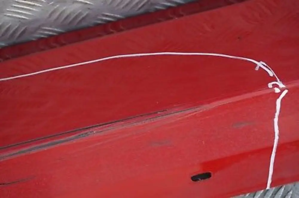 BMW E90 E91 LCI Sill Strip Faldon Lateral Derecho Karmesinrot Rojo Carmesi