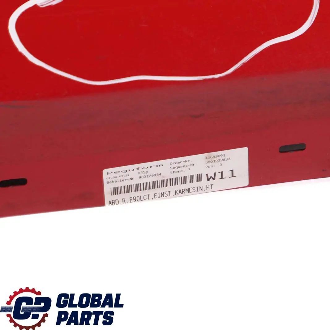 BMW 3 E90 E91 LCI Sill Strip Side Skirt Right O/S Karmesinrot Crimson Red - A61