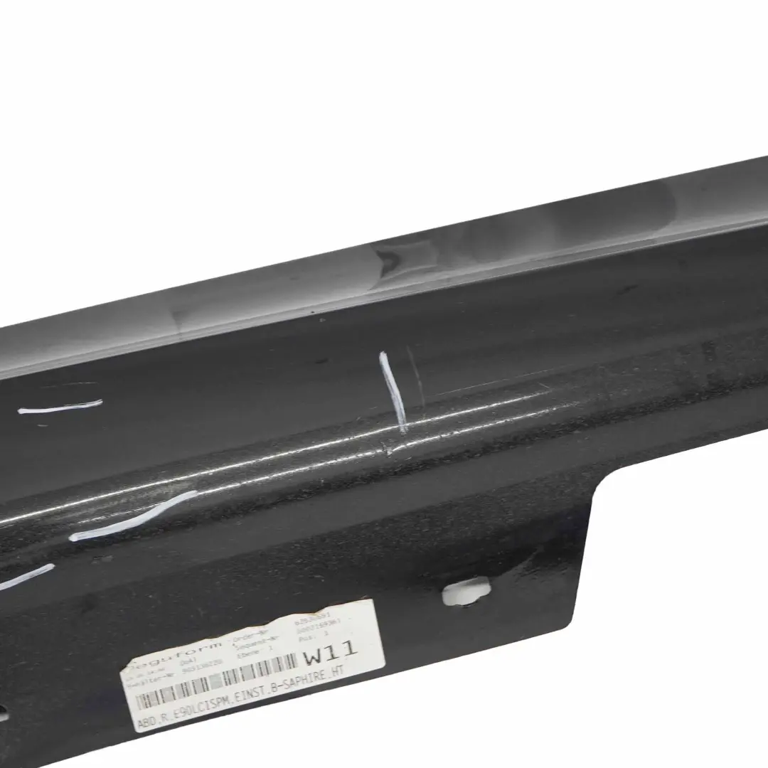 BMW E90 LCI Side Skirt M Sport Sill Strip Right O/S Black Sapphire Metallic 475