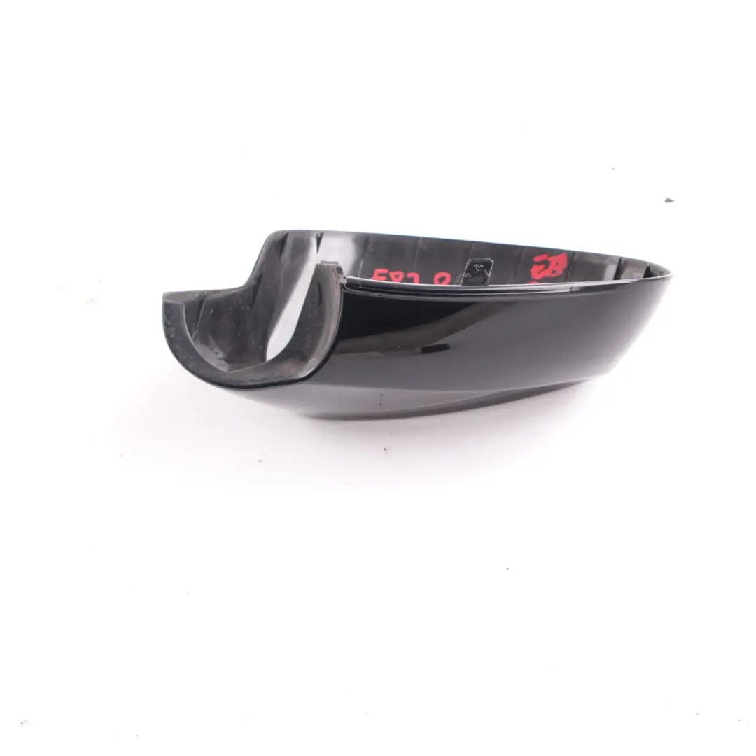 Cover Wing Mirror BMW E81 E87 LCI Right O/S Casing Cap Panel Schwarz 2 Black 668