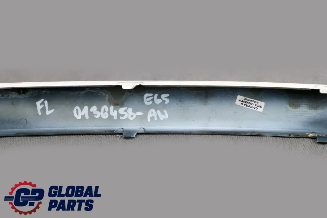 BMW 7 Series E65 E66 Front Bumper Guard Trim Strip Left N/S Alpinweiss 8223233