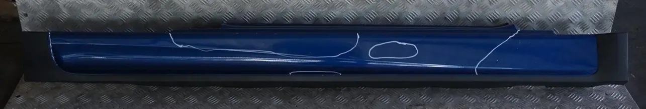 Mini Cooper R50 R53 JCW Aerokit Right O/S Sill Skirt Side Trim Indi Blue