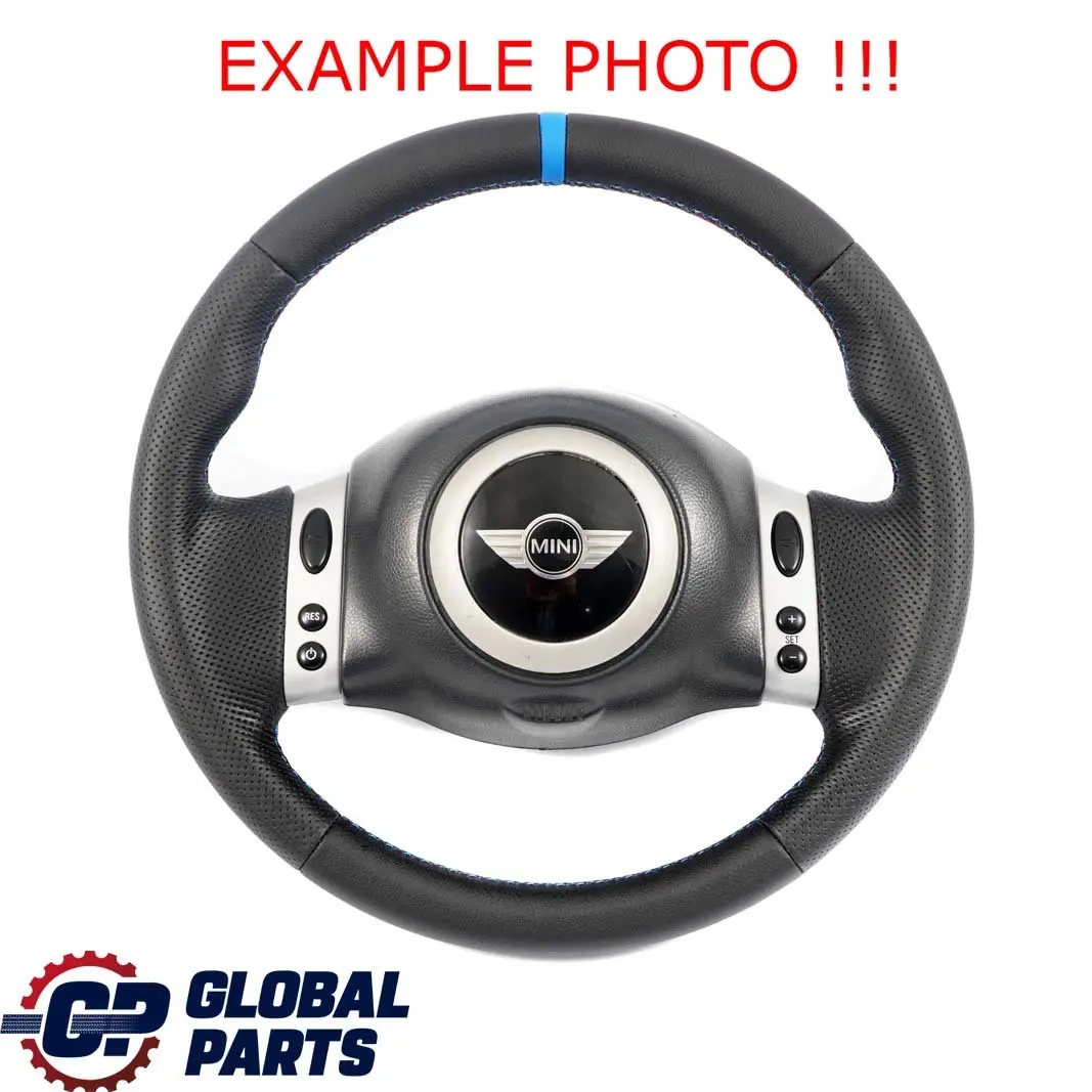 Mini Cooper One R50 R53 NEW Black Leather Sport Steering Wheel Multifunction