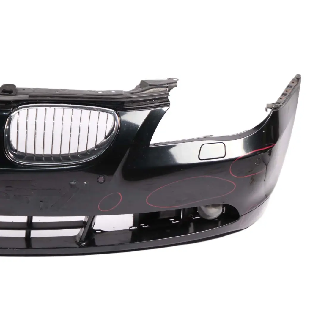 Front Bumper BMW E60 E61 Trim Panel Cover Black Sapphire Metallic - 475