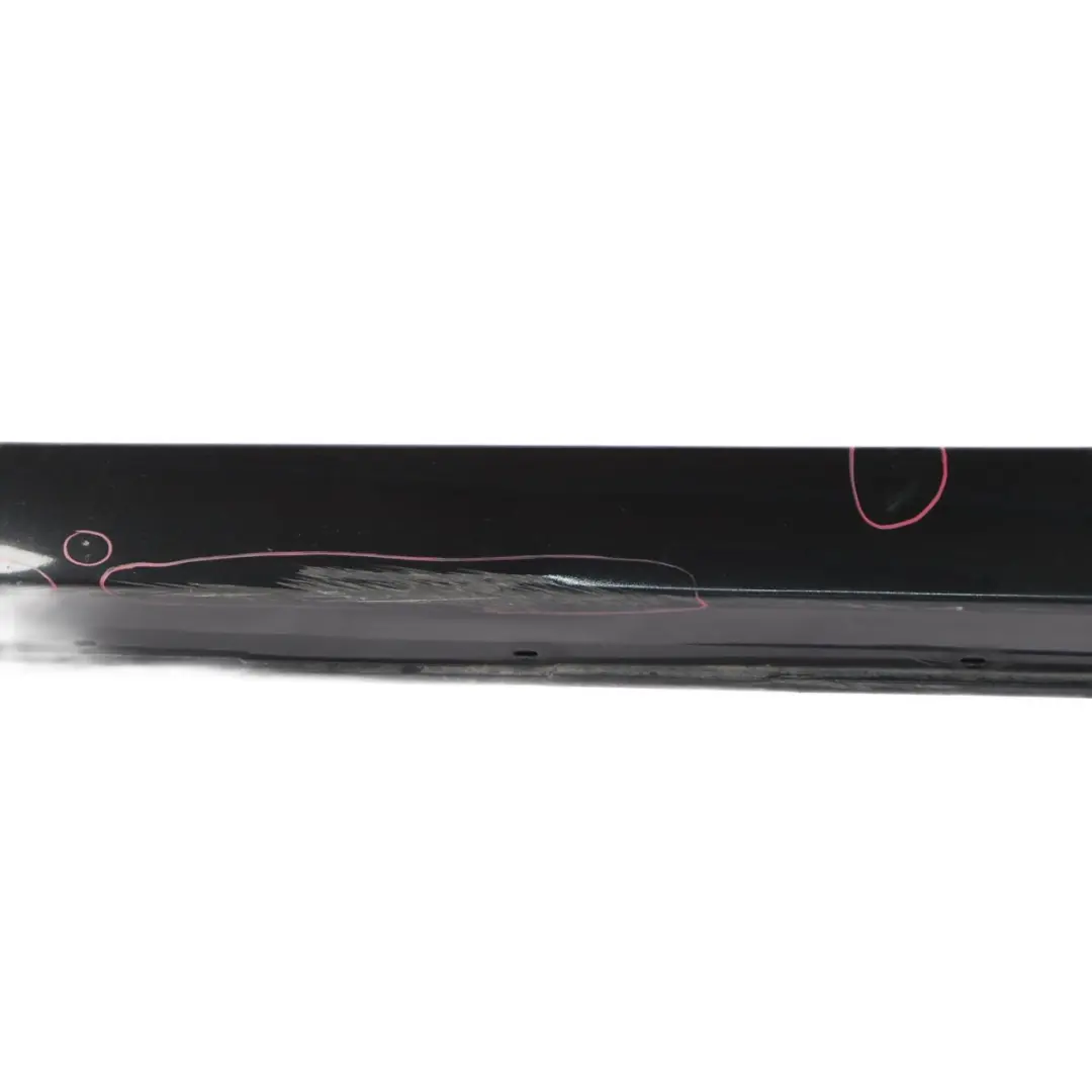 BMW E60 E61 Side Skirt Door Sill Cover Left N/S Black Sapphire Metallic - 475