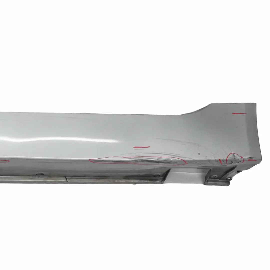 BMW E60 E61 Side Skirt Door Sill Cover Left N/S Silbergrau Silver Grey - A08