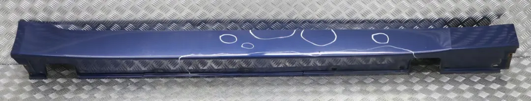 BMW 5 E60 E61 Door Sill Side Cover Skirt Right O/S Mysticblau Blue Metallic A07