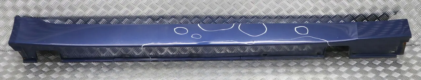 BMW 5 E60 E61 Door Sill Side Cover Skirt Right O/S Mysticblau Blue Metallic A07