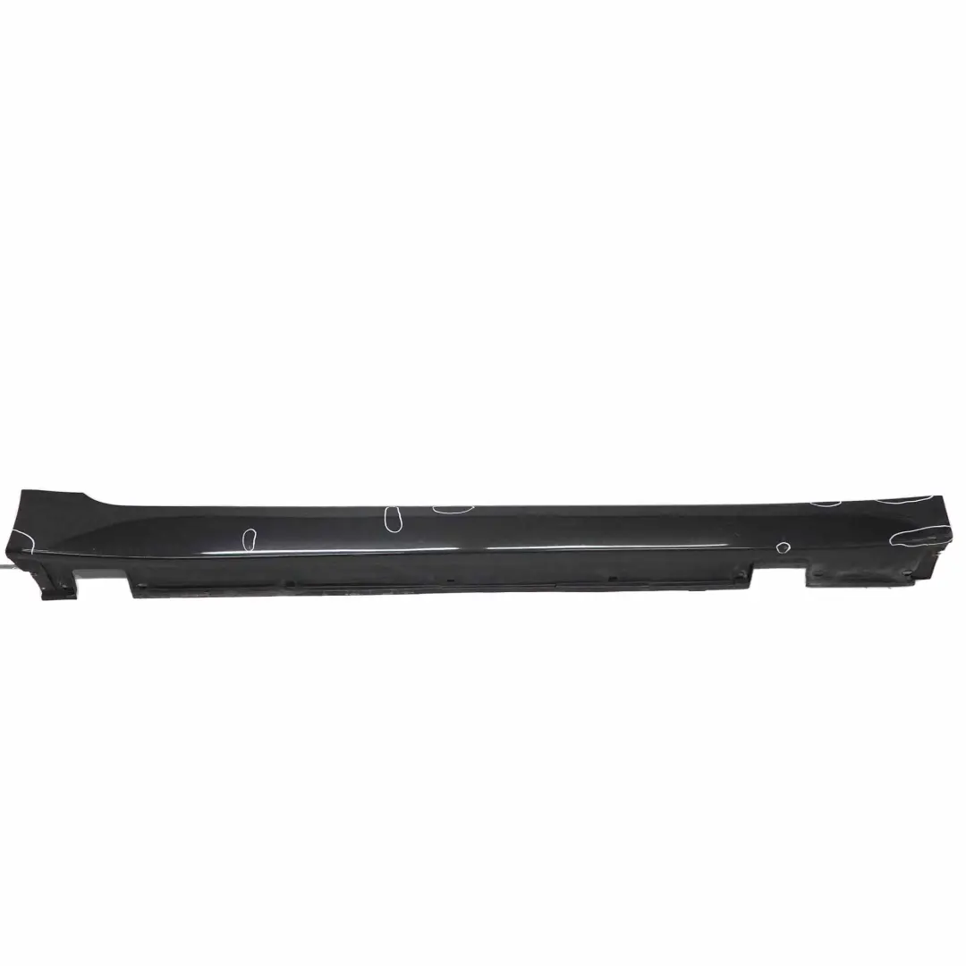 BMW E60 E61 Side Skirt Door Sill Cover Right O/S Black Sapphire Metallic - 475