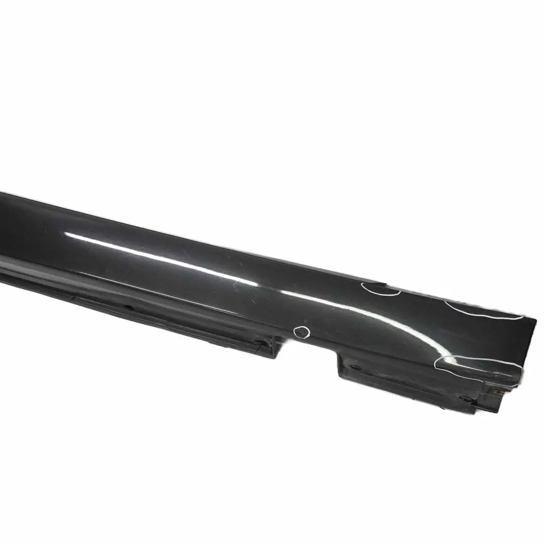 BMW E60 E61 Side Skirt Door Sill Cover Right O/S Black Sapphire Metallic - 475