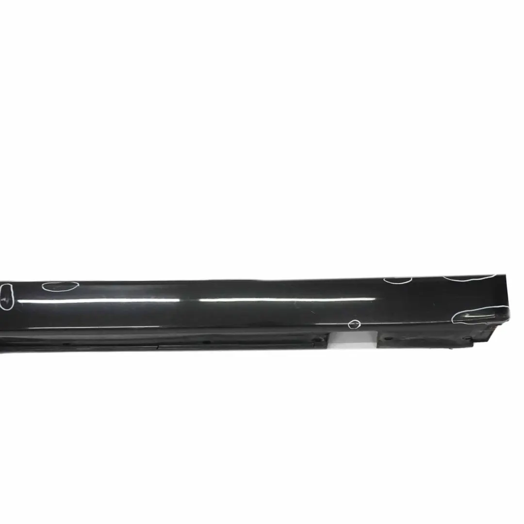 BMW E60 E61 Side Skirt Door Sill Cover Right O/S Black Sapphire Metallic - 475