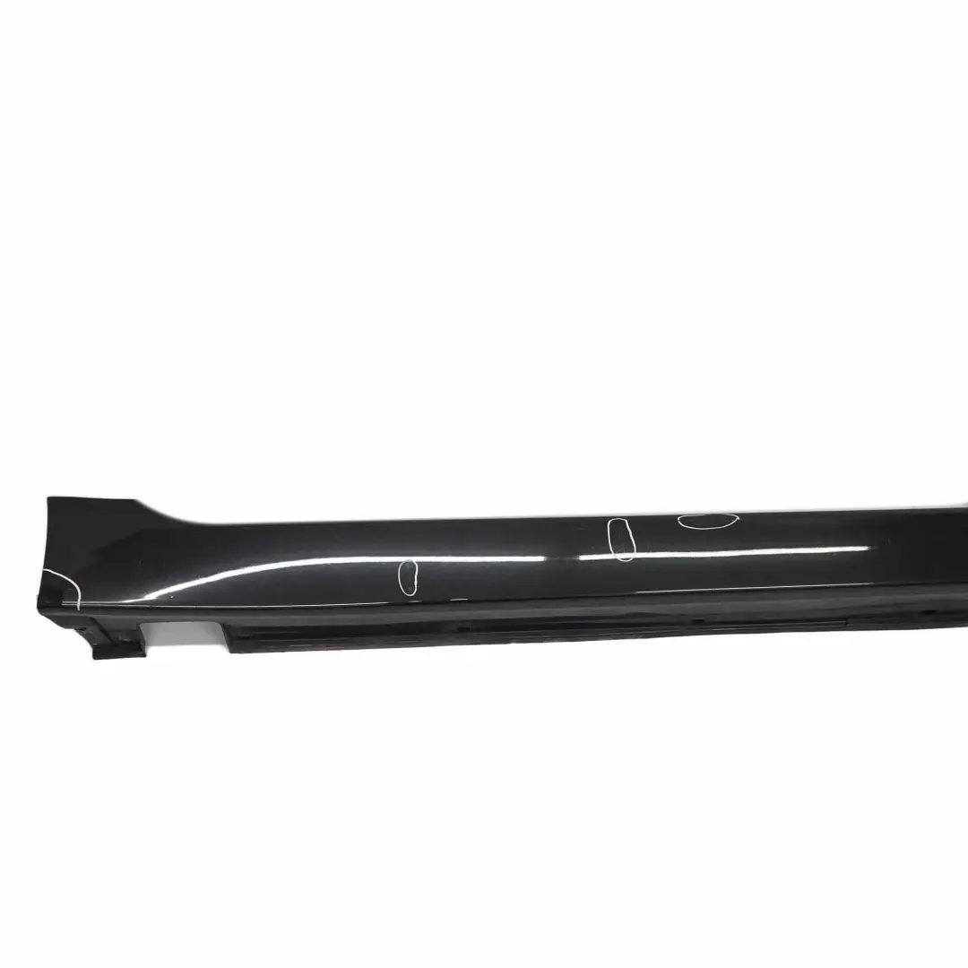 BMW E60 E61 Side Skirt Door Sill Cover Right O/S Black Sapphire Metallic - 475