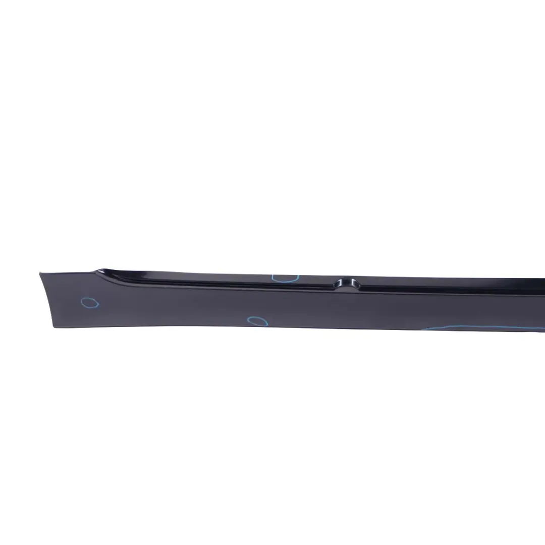 BMW 5 Series E60 E61 Door Sill Side Cover Skirt Right O/S Orientblau Blue 317