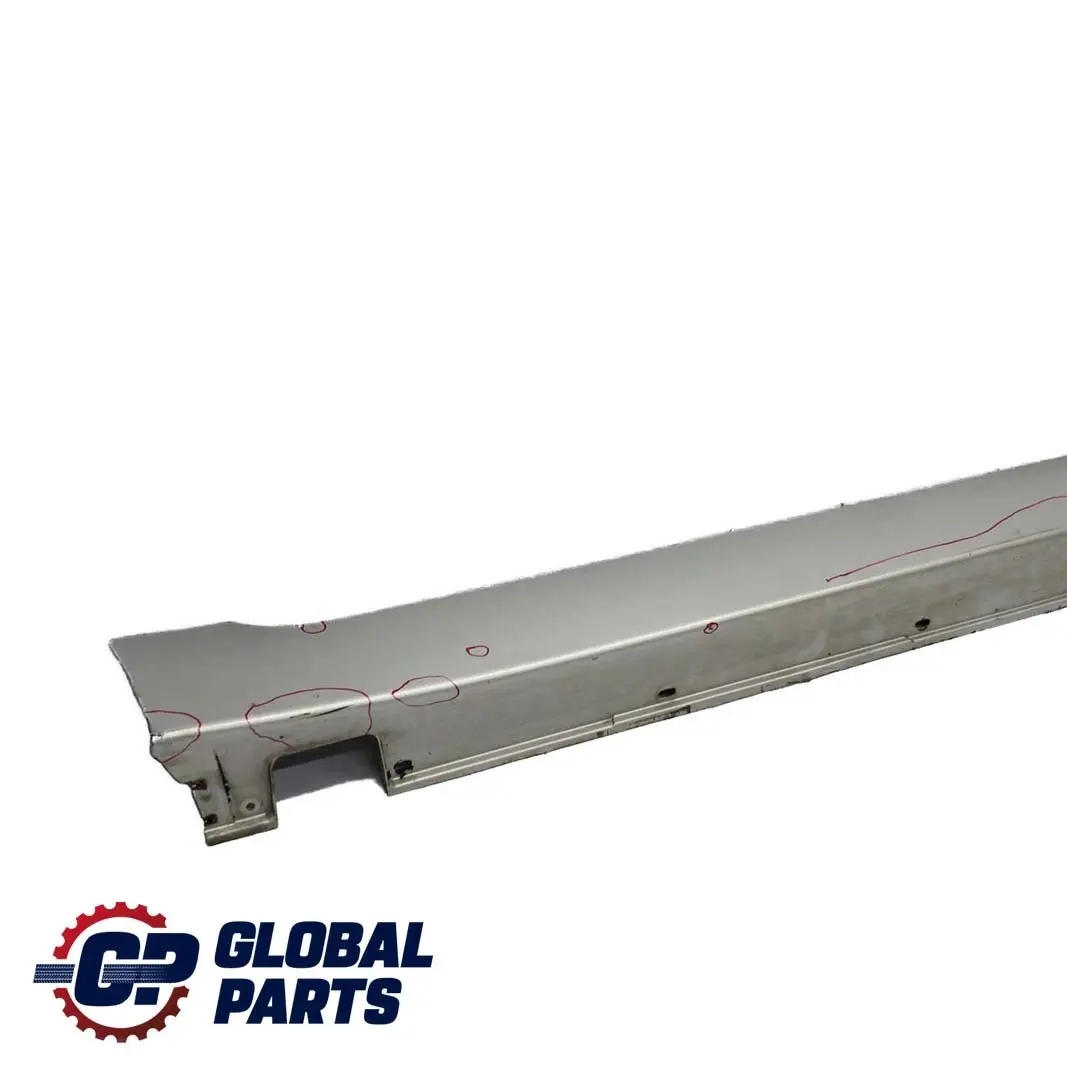 BMW 5 E60 E61 5 Door Sill Side Cover Skirt Right O/S Titansilber Silver 354