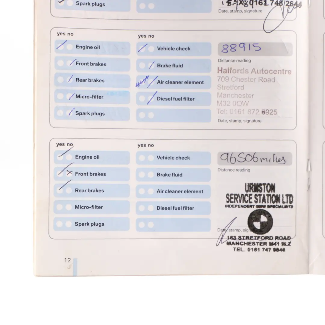 BMW E87 Service Booklet Owner's Handbook Manual Pouch Case Wallet Set