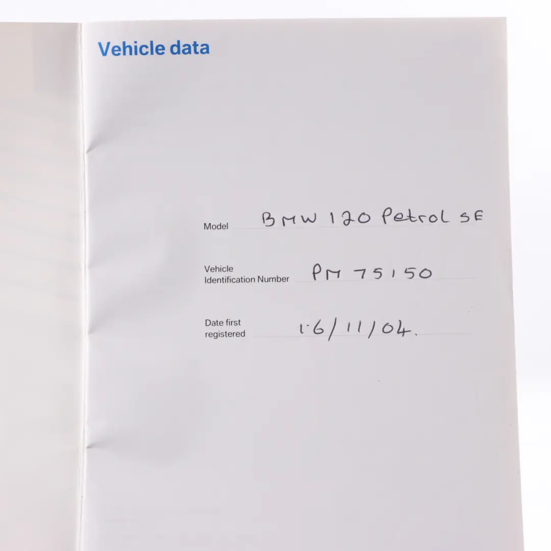 Service Booklet Owner's Handbook Manual Pouch Case Wallet Set BMW E87 - SKU 0158290-4 - Part number 0158290