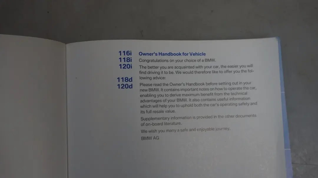 Owner's Handbook CD Player Instructions Care Tips BMW 1 Series 1 E87 - SKU 0158975-1 - Part number 158975