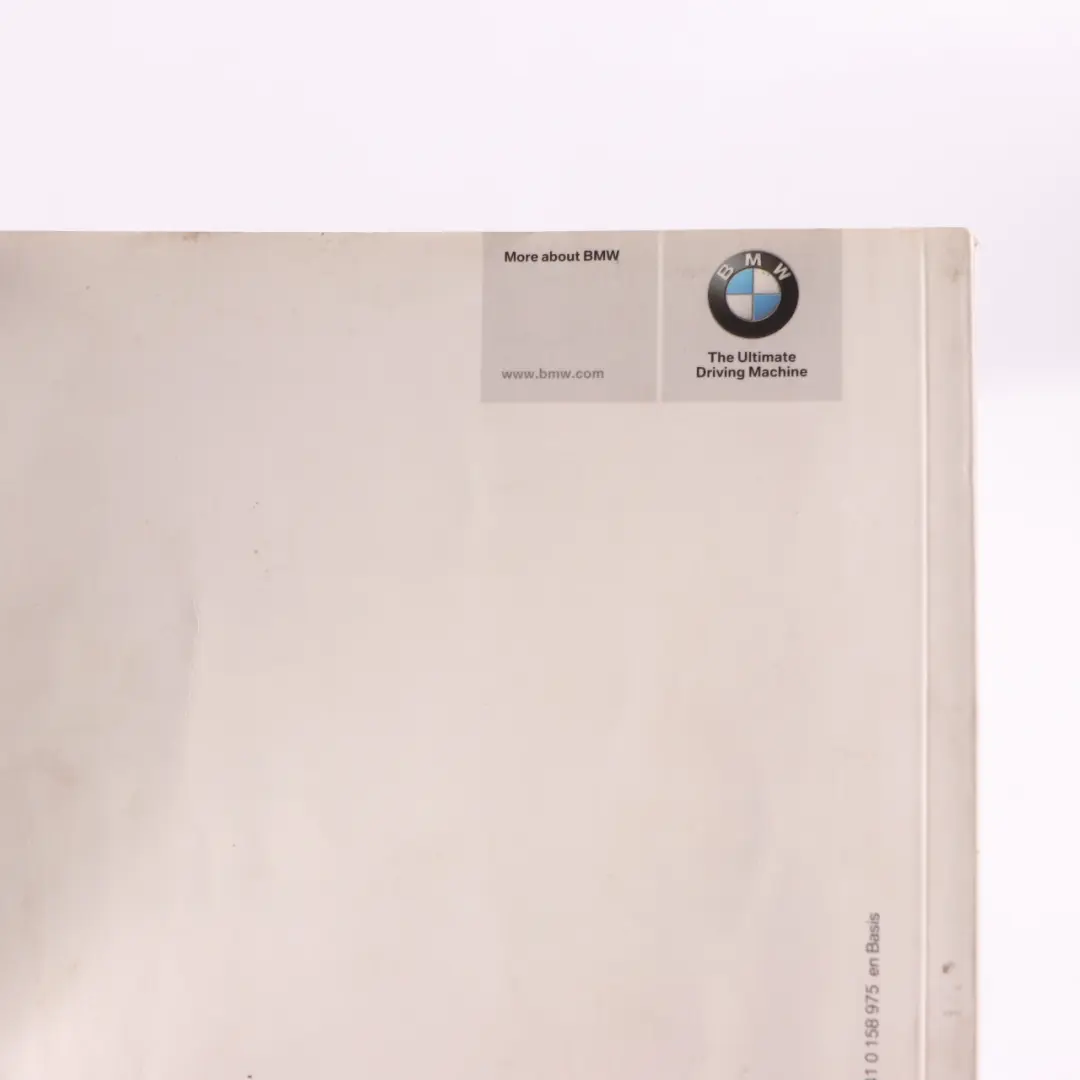 BMW E87 Owner's Handbook Instructions Manual Book 0158975