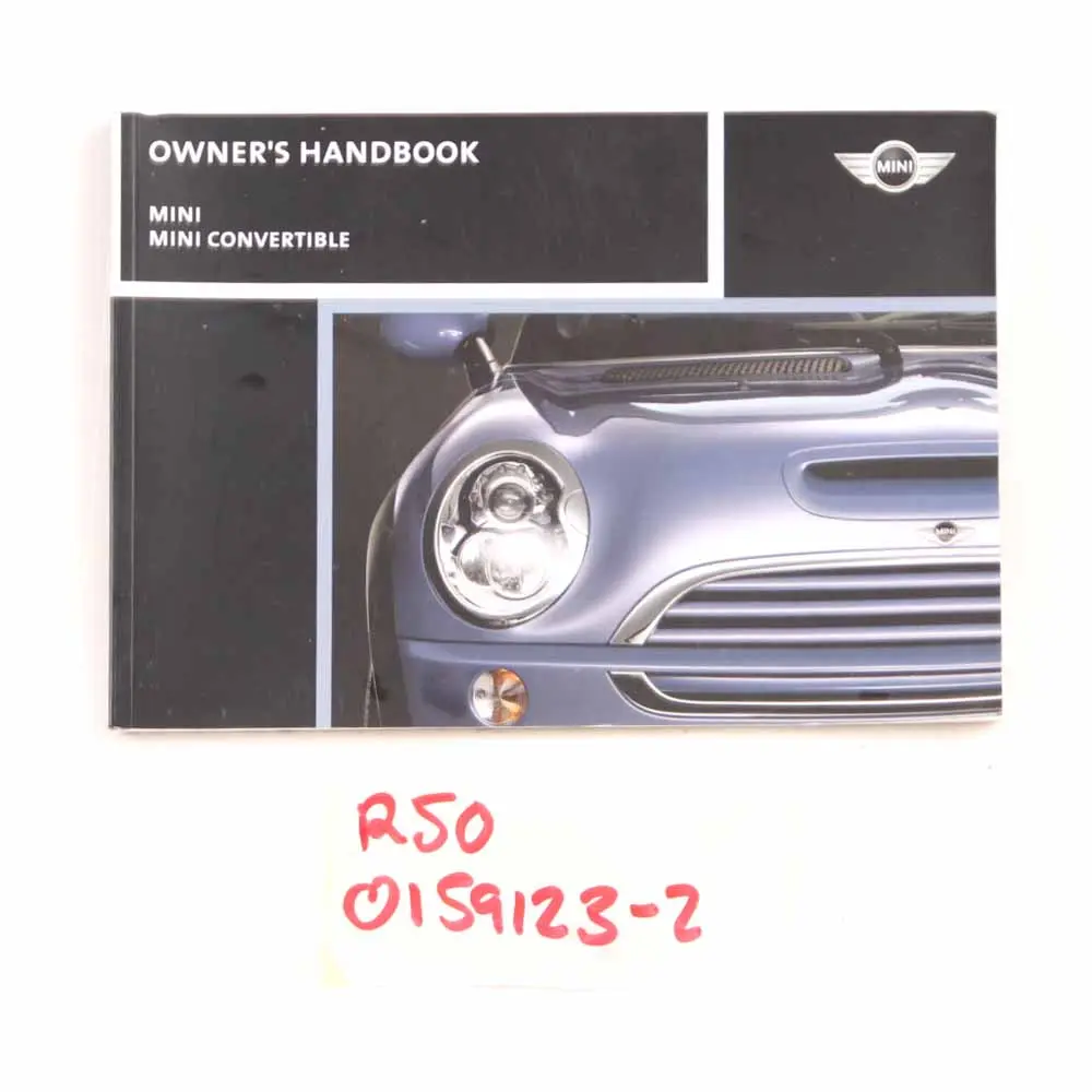 Mini R50 R52 R53 Owner's Handbook Manual Instruction 0159123