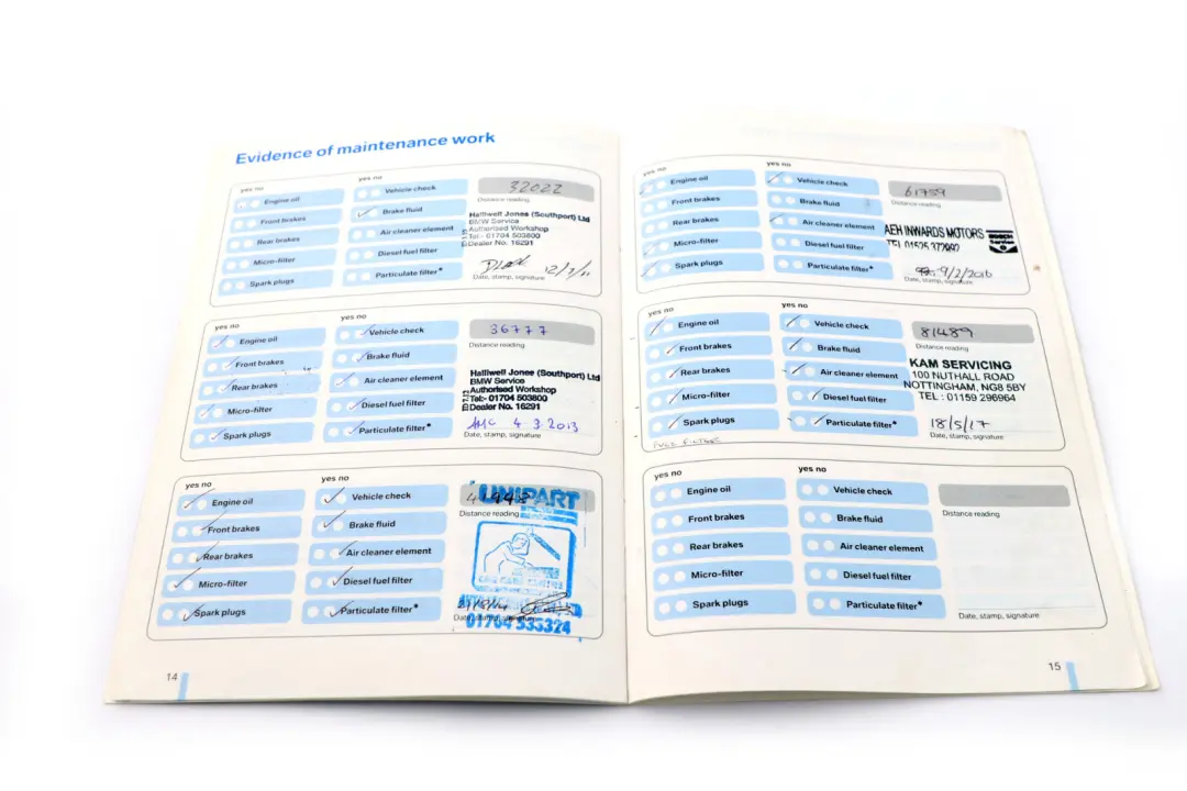BMW 3 Series E90 E91 Service Booklet Owner's Handbook Pouch Case Wallet