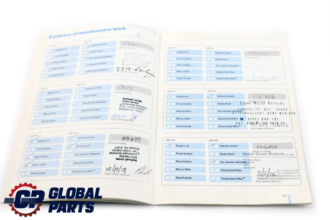 BMW 1 3 Series E87 E90 E91 Service Booklet Inspection Book 0159350