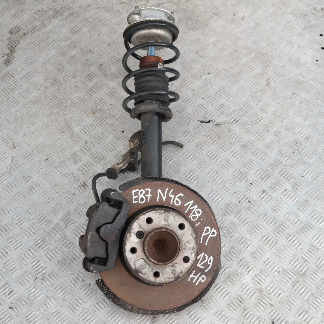 BMW E87 118i N46 Delantero Derecho Muelle Strut Freno Suspension Eje Pierna