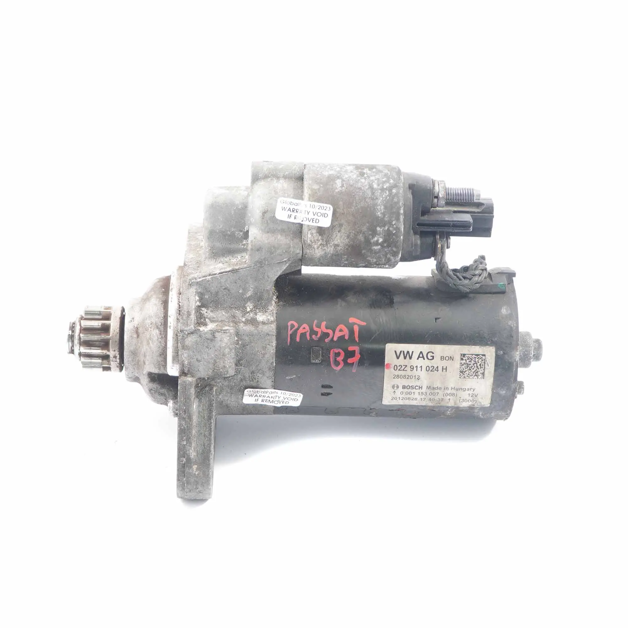 VW Volkswagen Passat B7 TDI Diesel Motor de arranque 02Z911024H